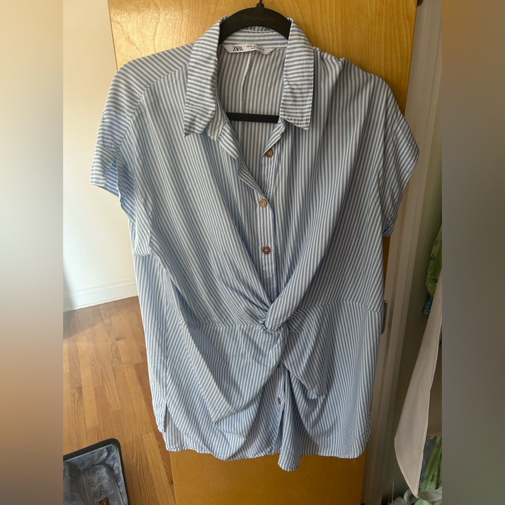 ZARA twist striped mini dress SIZE MEDIUM. Worn